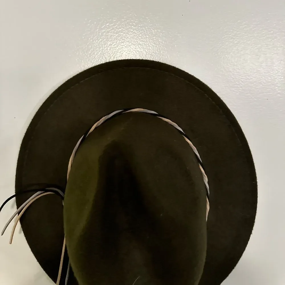 NWOT Tillys Olive Green Women’s Fedora Hat - One Size Fits All - Picture 7 of 10